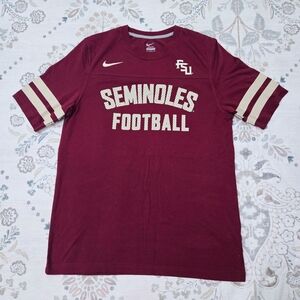 Nike Seminoles Football Maroon MesH Jersey Style T-Shirt